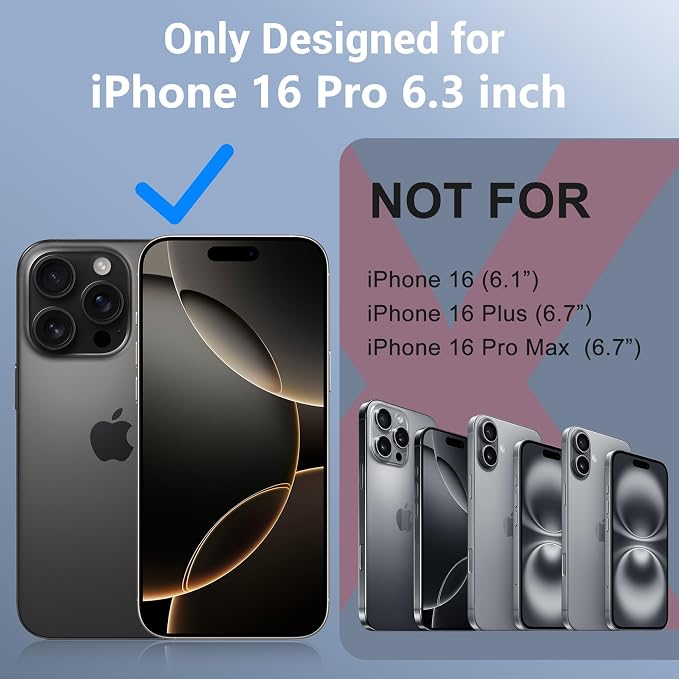 Red2Fire for iPhone 16 Pro Case Waterproof, Phone Case 6.3" Blue/Clear - Image 7