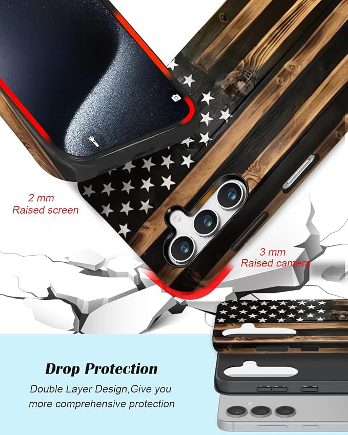 Compatible for Samsung Galaxy A15 5G Case, Dual Layer Heavy Duty 2 in 1 - Image 3