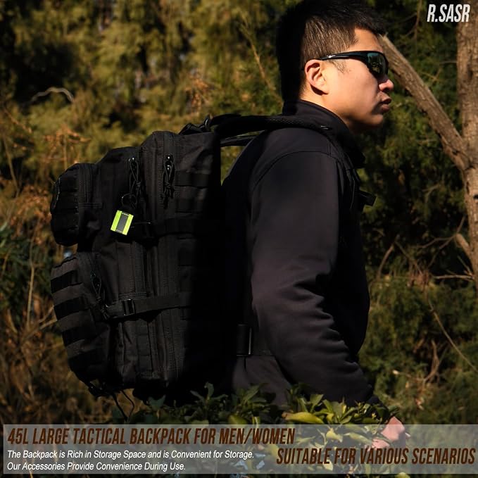 45L Tactical Backpack for Men Women, Military Assault Pack - Image 8