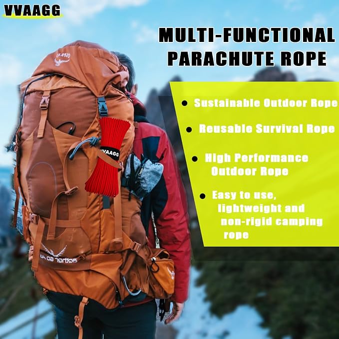 VVAAGG 1000 Paracord Rope, 50ft 12 Strand Parachute Cord - Image 5
