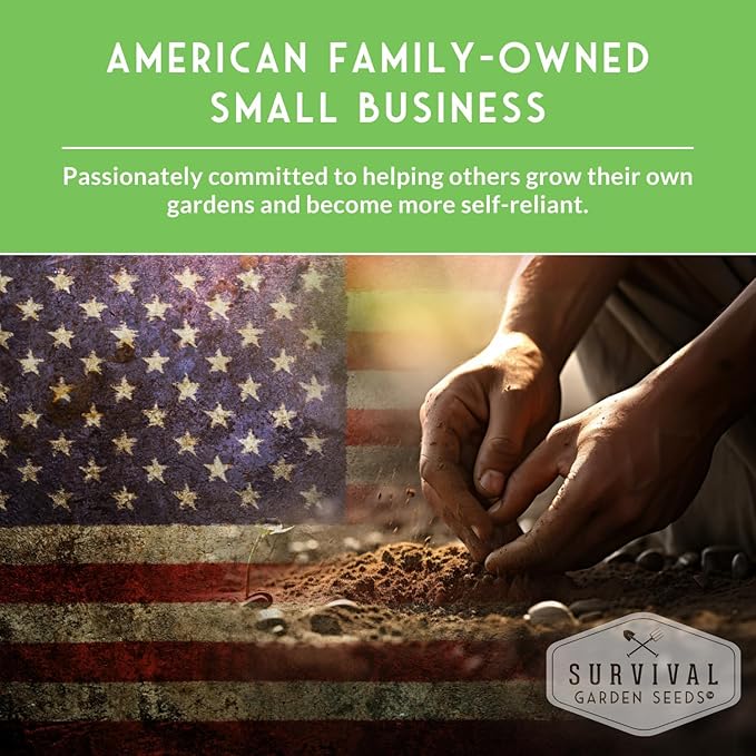 Survival Garden Seeds Home Garden Collection - 30 Pack with 18,500+ Non-GMO Heirloom Vegetable, Fruits, Herb Seed Varieties for Planting - Plant & Grow Survival Food & Emergency Preparedness Gear