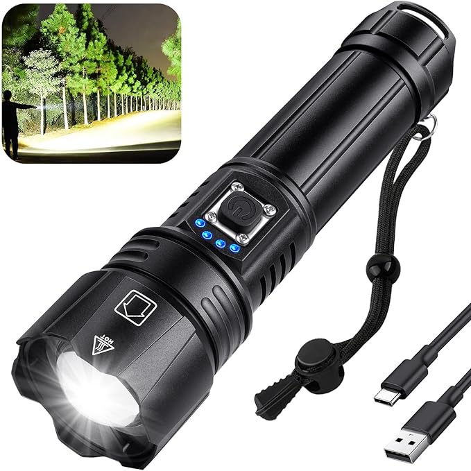Rechargeable Flashlights High Lumens, 000 Lumen Brightest Led Flashlight by crazybrace