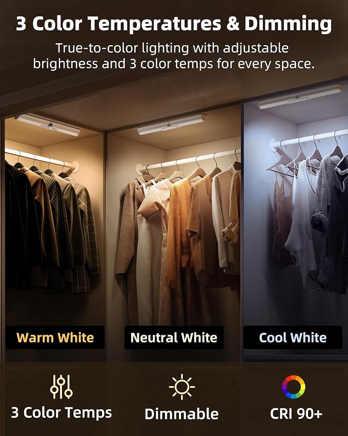 EZVALO 15-inch Motion Sensor Closet Light, 1800mAh Rechargeable - Image 5