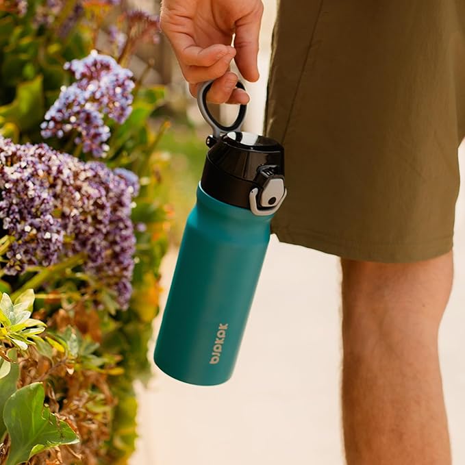 BJPKPK Water Bottle with Straw 14oz Insulated Water Bottles Reusable Stainless - Image 6