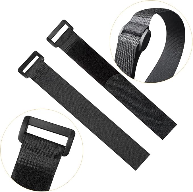 YiwerDer Reusable Fastening Cable Straps and Cable Ties Set 20 Pack, Adjustable - Image 2