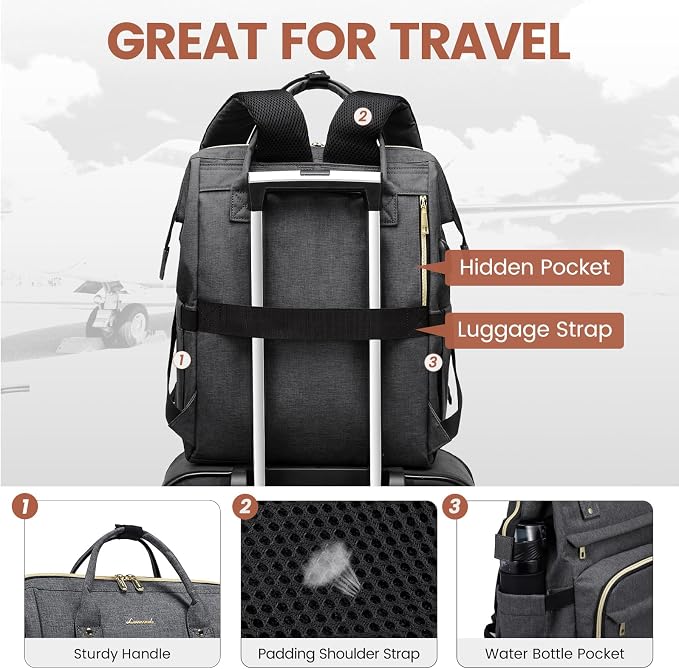 LOVEVOOK Laptop Backpack for Women, 17 Inch Professional Womens Travel Backpack - Image 5
