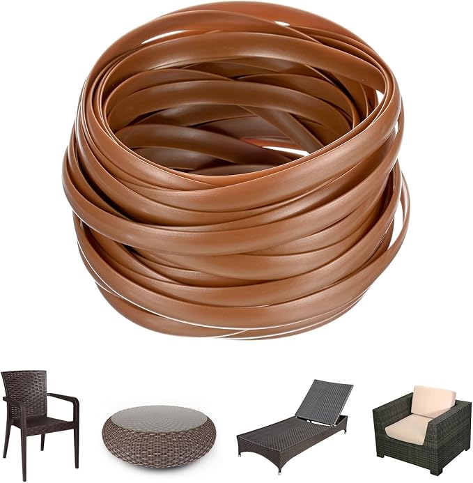 M METERXITY 1-Pack Wicker Repair Kit, 8mm x 33ft/10m Plastic Flat Rattan by MMETERXITY