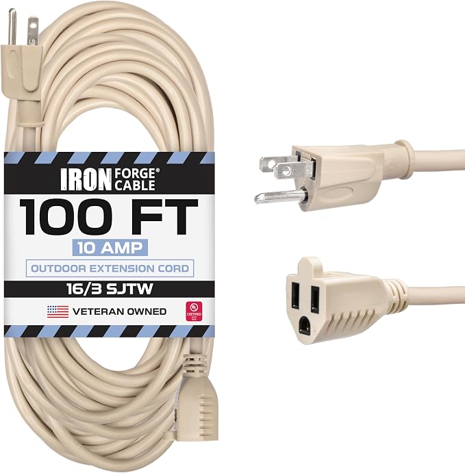 Iron Forge Cable Weatherproof 100 Ft Outdoor Extension Cord by IronForgeCable