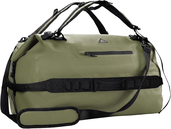Haimont Large Waterproof Duffel Backpack Roll-Top Heavy Duty Dry Duffle Bag by Haimont
