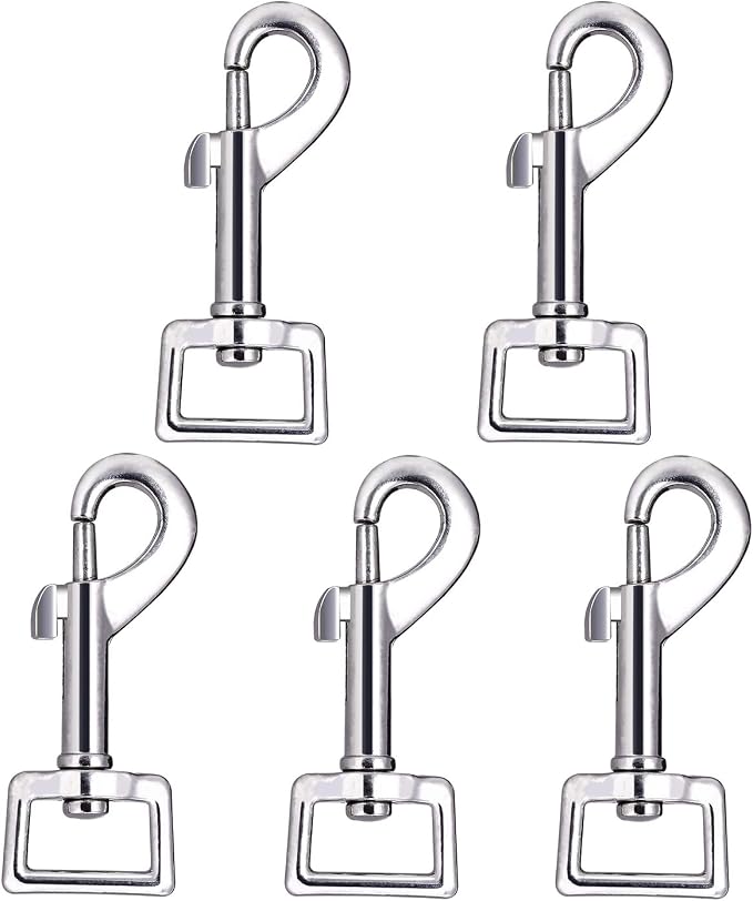 Swivel Snap Hooks, Lucky Goddness 5pcs Metal Heavy Duty Square Eye Clasp Buckle by LuckyGoddness