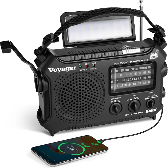 Kaito KA500 5-way Powered Emergency AM/FM/SW NOAA Weather Alert Radio by Kaito