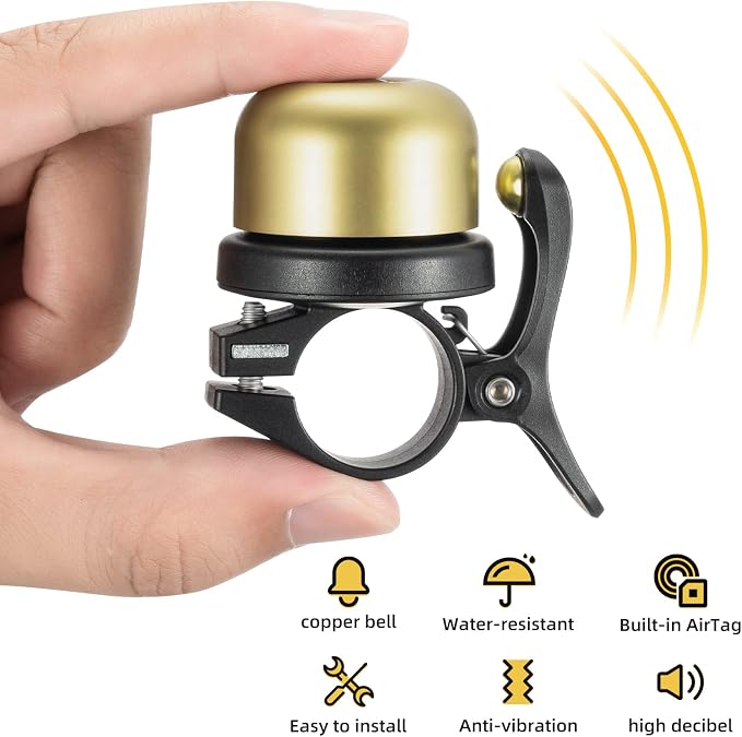 ROCKBROS Bike Bell for Apple AirTag Hidden Bike Mount Bike AirTag Holder GPS - Image 6