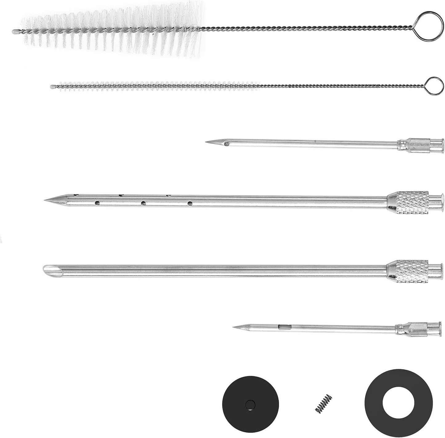 Meat Injector Gun Kit for Smoking & Grilling - Stainless Steel BBQ Meat Turkey Injector with Case, Instruction Book - Professional Brisket Flavor Injector Syringe - Marinade Meat Injector