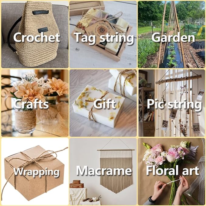 PerkHomy Natural Jute Twine 1800 Feet Long Twine String - Image 5