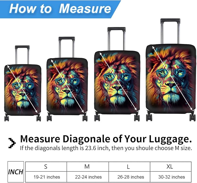 Luggage Cover Protector for 26-28 Inch Suitcases, TSA Approved Elastic Travel - Image 2