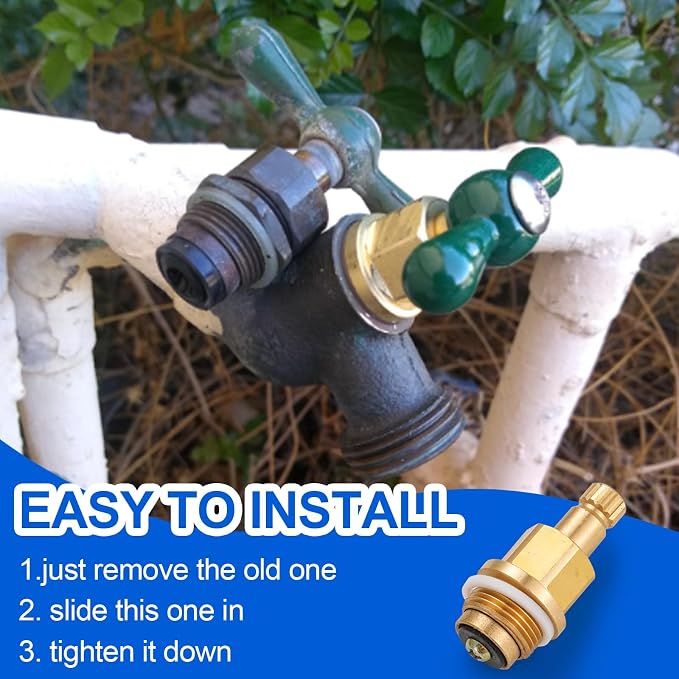 PK1100 Stem Assy, Premium Brass Globe Valve Faucet Stem Compatible - Image 4