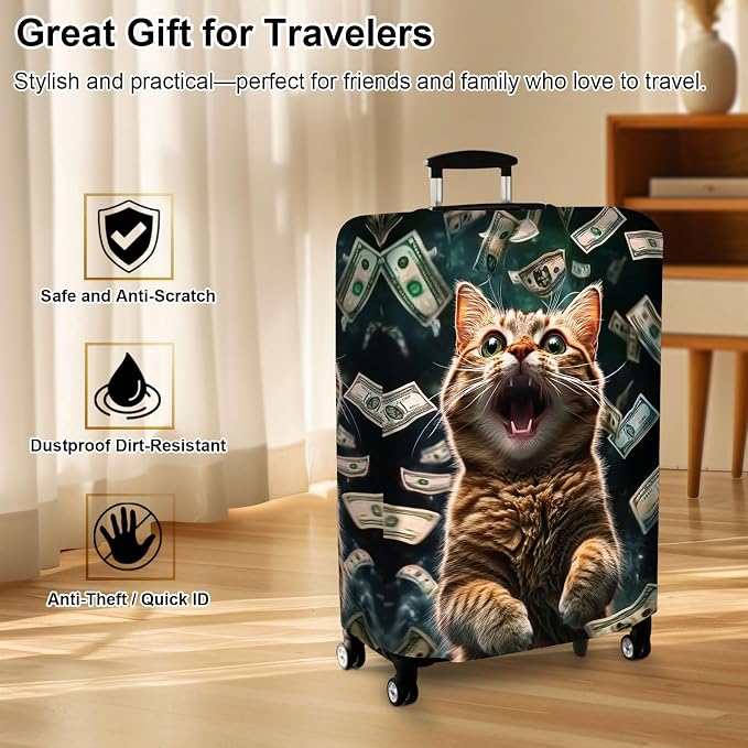 Luggage Cover Protector for 22-24 Inch Suitcases, TSA Approved Elastic Travel - Image 7