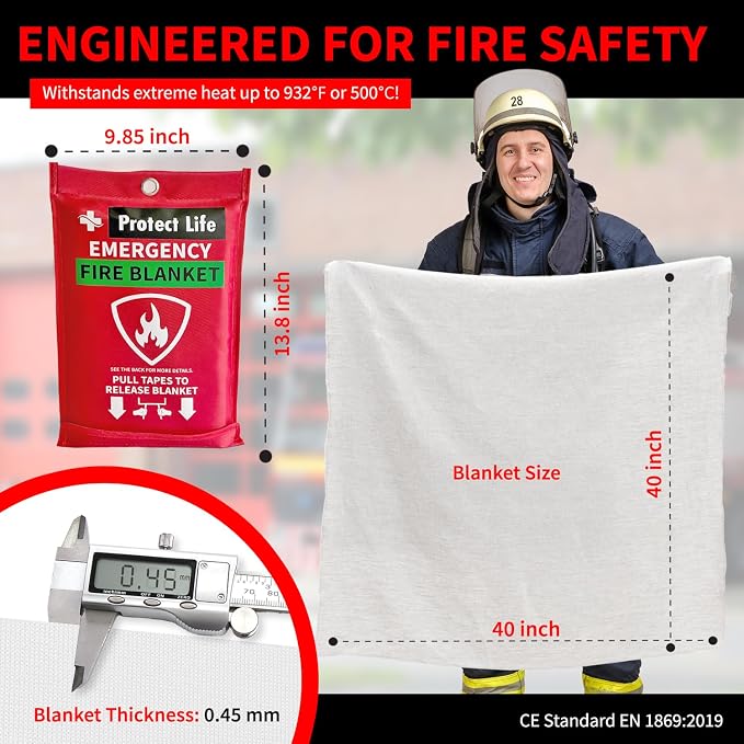 Protect Life Saving Emergency Fire Blankets 2 Pack - Image 4