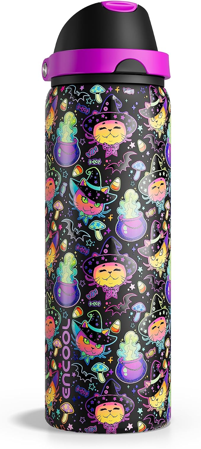 Insulated Water Bottle with Straw by ENCOOL