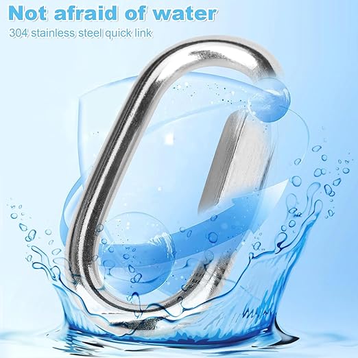 10 Pcs 1.5 Inch 304 Stainless Steel Screw Chain Quick Links, 175 Lbs Capacity - Image 4