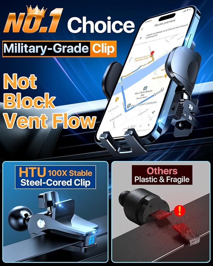 2026 Ultimate Best【True Military-Grade & Safety Cert】Car Phone Holder【Upgraded - Image 9