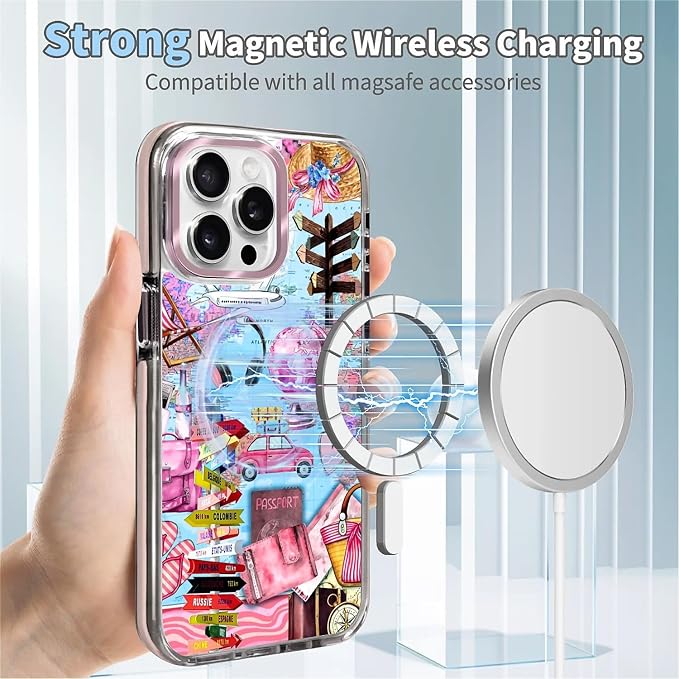 Case for iPhone 14 Pro, Cover Holiday Trip World Map Phone Case Design，for - Image 4