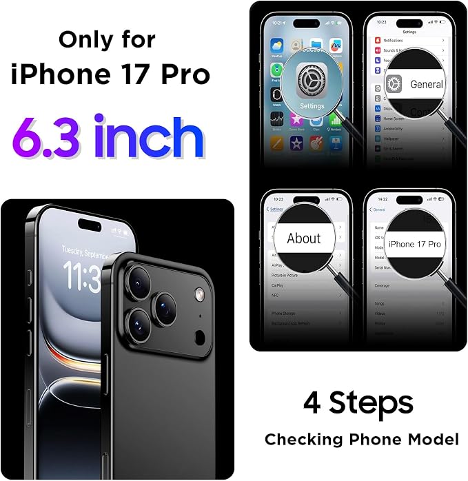 Temdan Compatible with iPhone 17 Pro Case, Waterproof Built-in Screen & Camera - Image 8