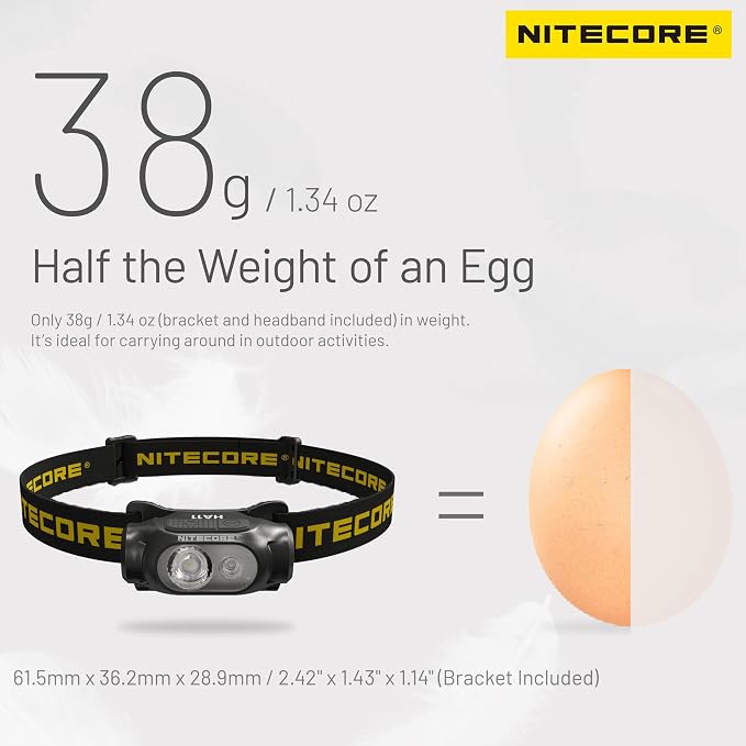 Nitecore HA11 240 Lumen Ultra Lightweight AA Headlamp Dual Beam Headlight Tag - Image 3