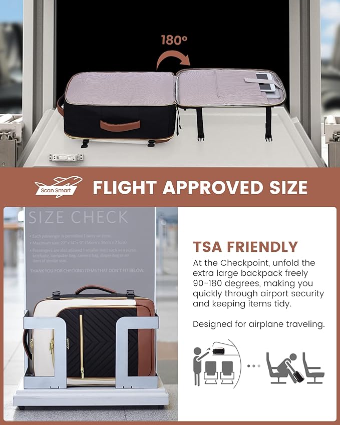 LOVEVOOK Large Travel Backpack for Women, TSA Carry on Backpack for Airplanes - Image 2