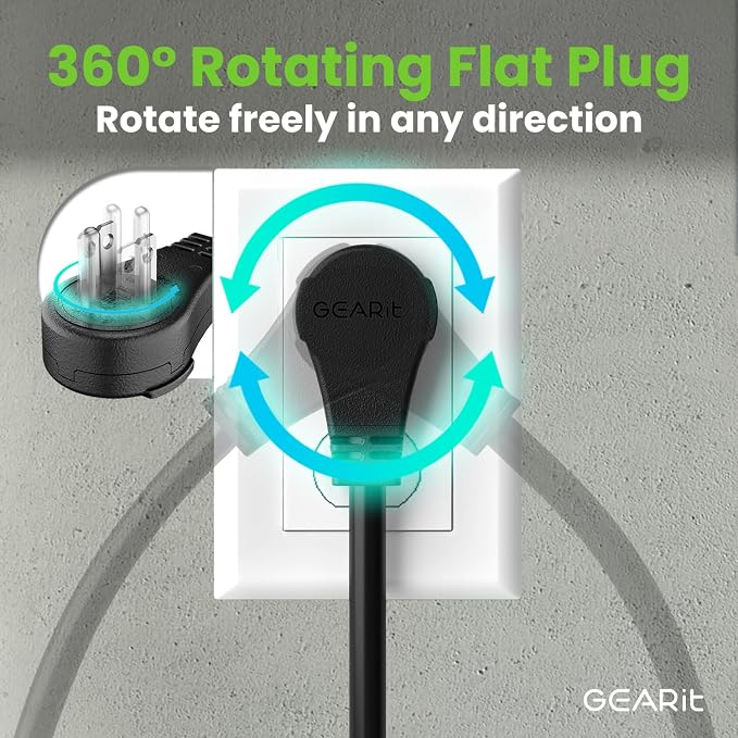 GEARit 25 Ft Extension Cords 16/3 Gauge 360° Rotating Plug Outdoor/Indoor SJTW - Image 7