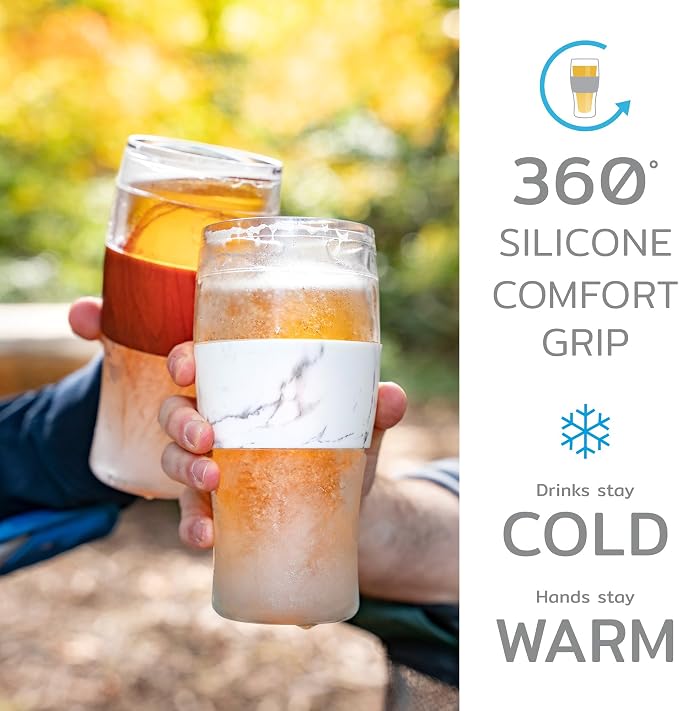 Host FREEZE Beer Glasses, Frozen Beer Mugs, Freezable Pint Glass Set, Insulated - Image 3