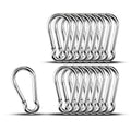 Small Carabiner Clip Hooks, 304 Stainless Steel Spring Snap Hook Fits Camping by KINLINK
