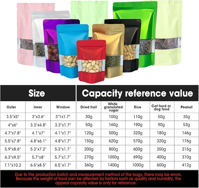 7.1"x10.2" 1 Quart 120pcs Mylar Bags - Image 2
