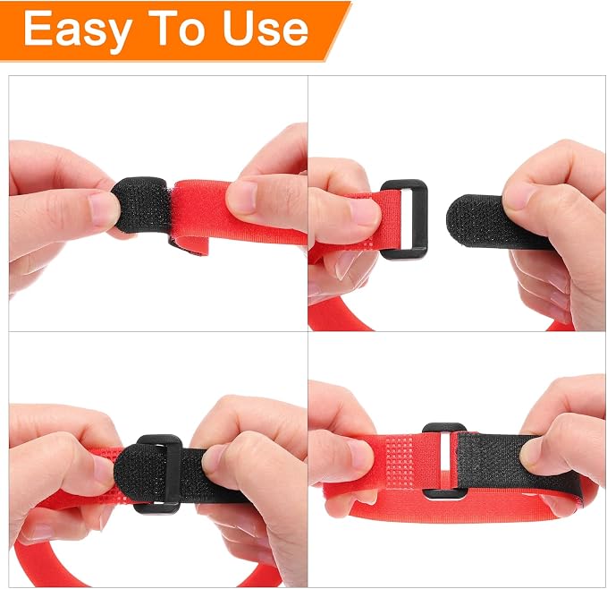 MECCANIXITY 5Pcs Reusable Battery Tie Down Straps, 0.8x16" White Nylon - Image 4
