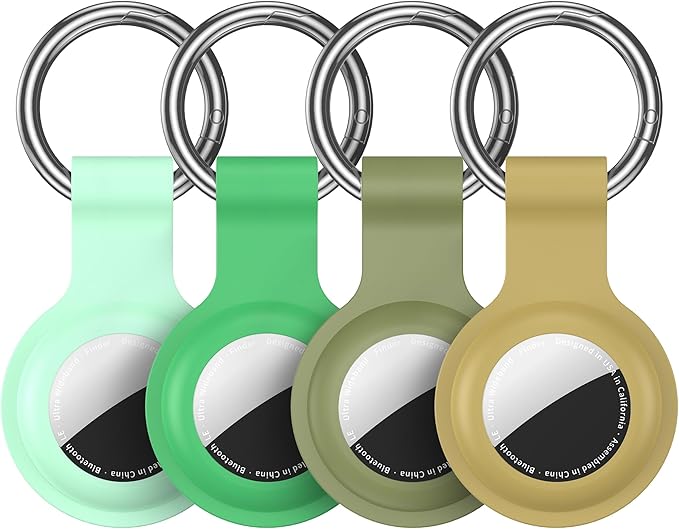 Compatible with AirTag Holder Case Keychain 4 Pack, - Image 9