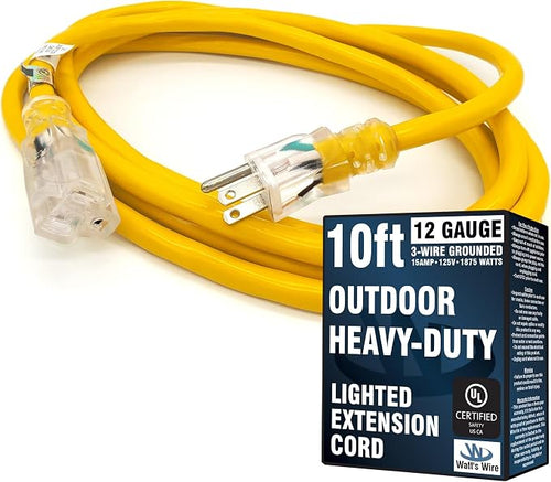 10 ft Outdoor Extension Cord Waterproof by WattsWire