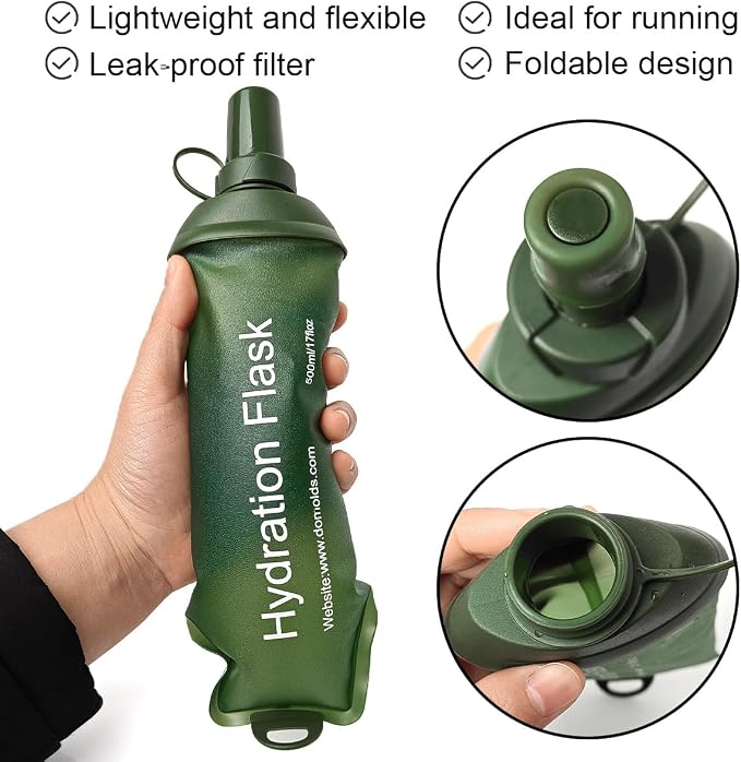 WILDREEDS 150ml Soft Flask, TPU Collapsible Soft Water Bottle - Image 2