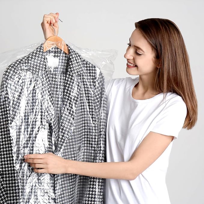 90 PCS Dry Cleaner Bags Plastic Clear 43 Inches, Garment Bags - Image 5
