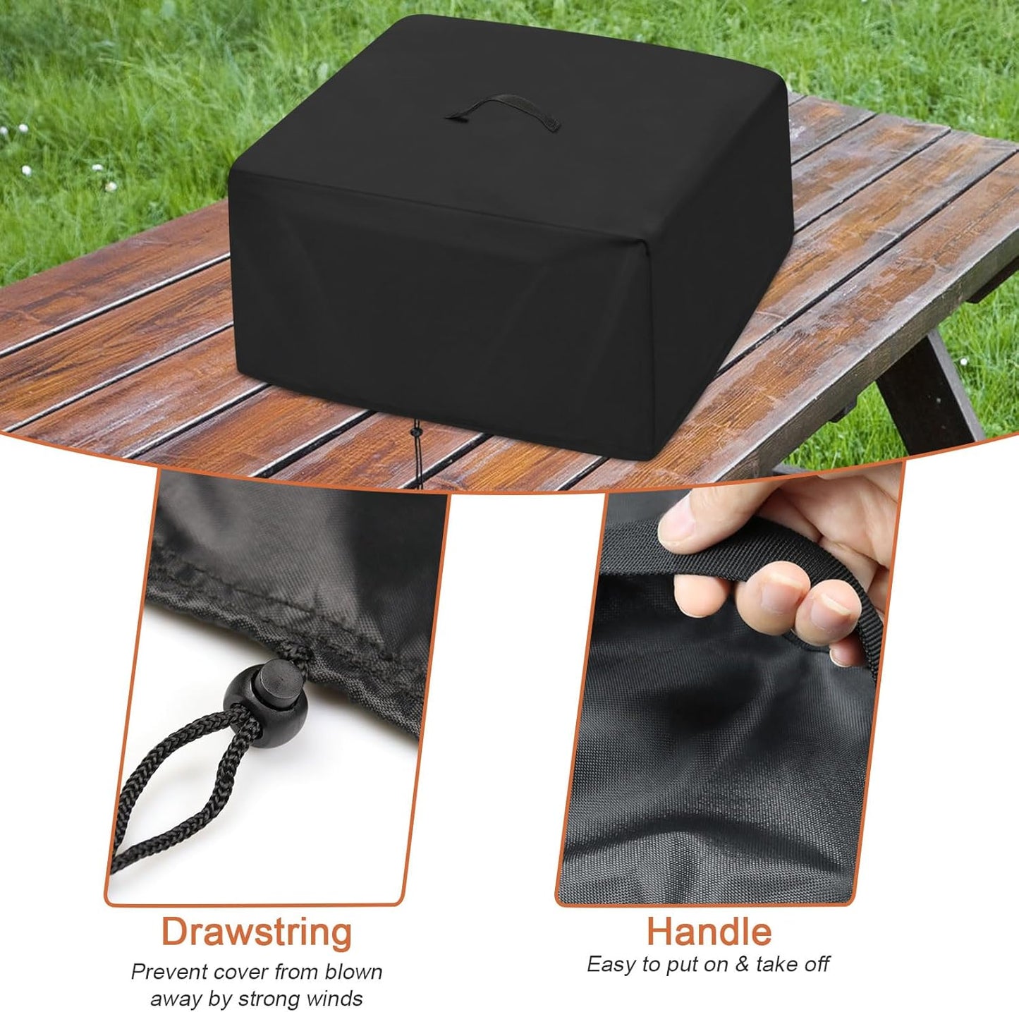 Indoor Grill Cover for Hamilton Beach 12.5x17x7in Electric Grill, Dust-Proof, Portable - Black