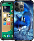 for iPhone 12 Pro Max Case, Snowy Mountain Fox Lake Pattern Graphic Design Girl by FKBRCL4U