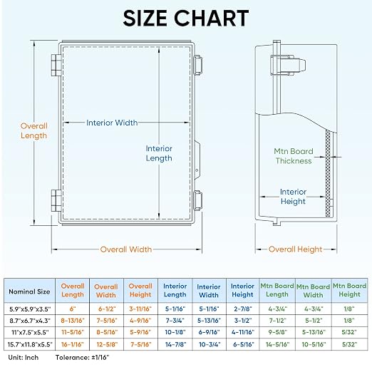 TICONN Outdoor Electrical Box Waterproof, Junction Box IP67 ABS Plastic - Image 5