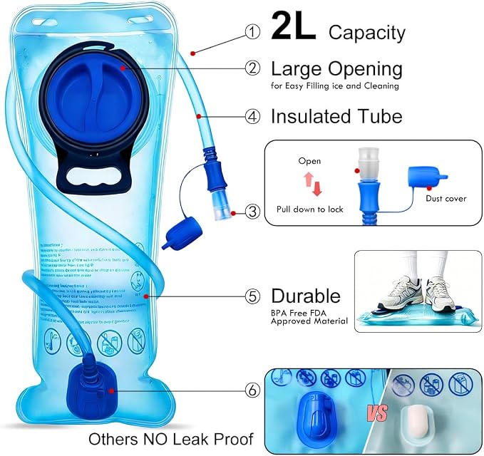 Mothybot Hydration Pack, Insulated Hydration Backpack - Image 6