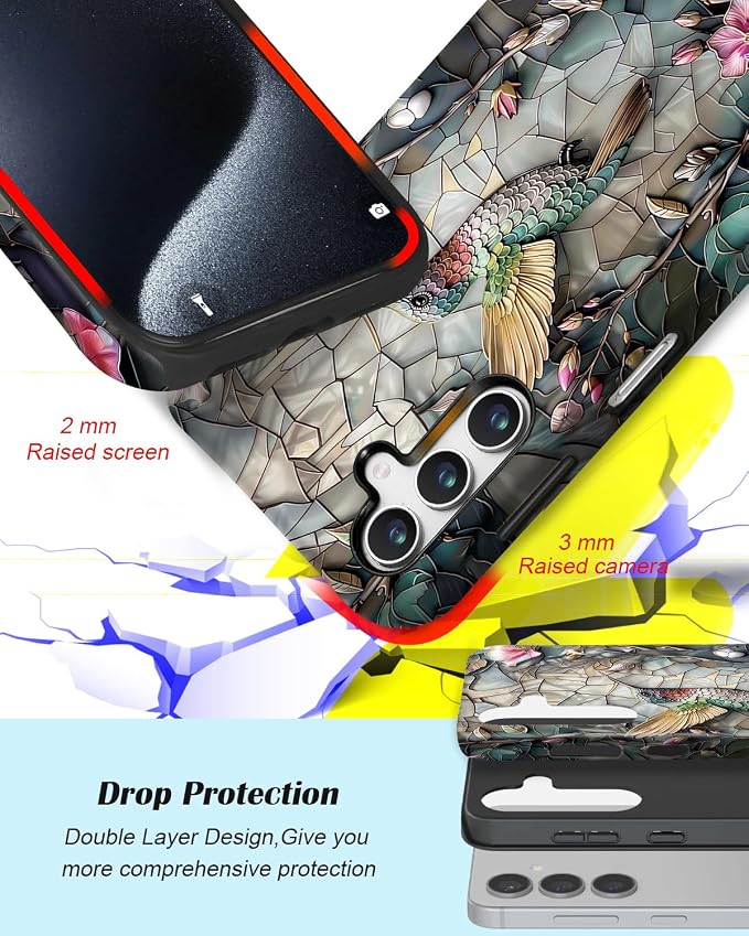 Compatible for Samsung Galaxy S25 5G Case, Dual Layer Heavy Duty 2 in 1 - Image 3