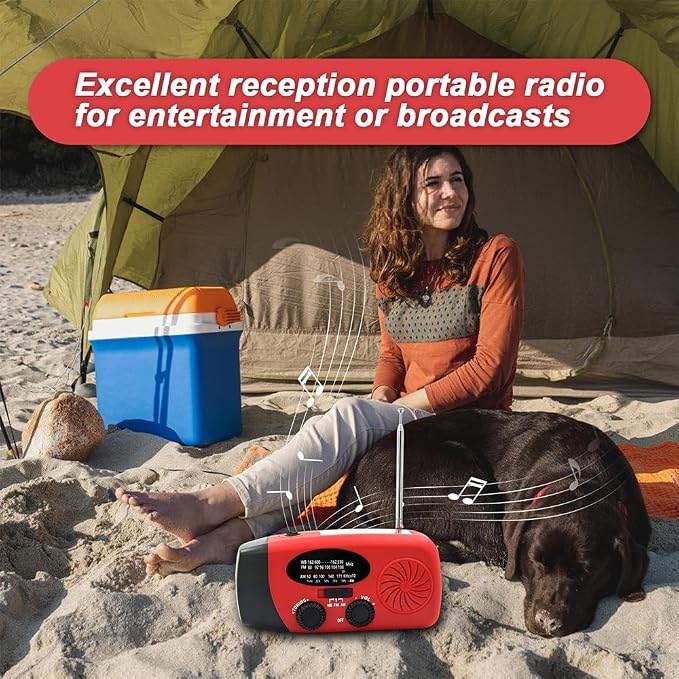 Hand Crank Emergency Radio, AM/FM/NOAA Weather Radio - Image 5