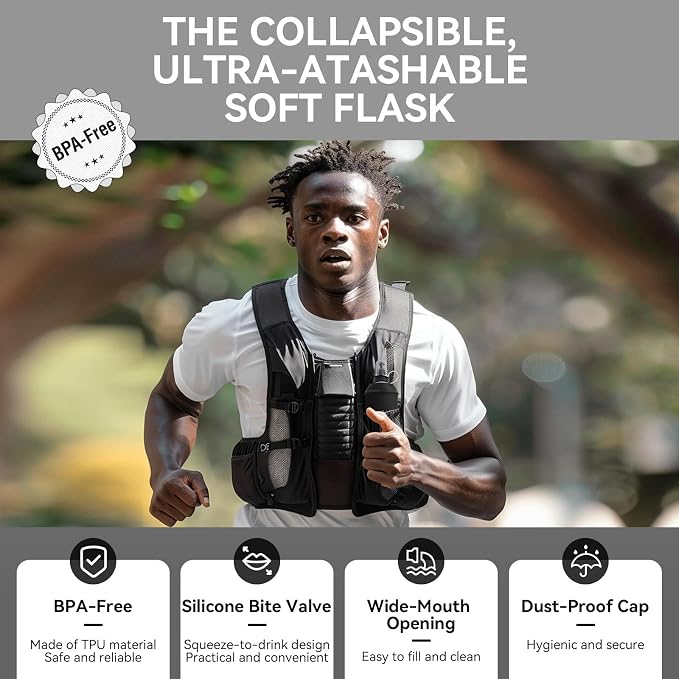 250ml Soft Flask Soft Water Bottle - Image 4