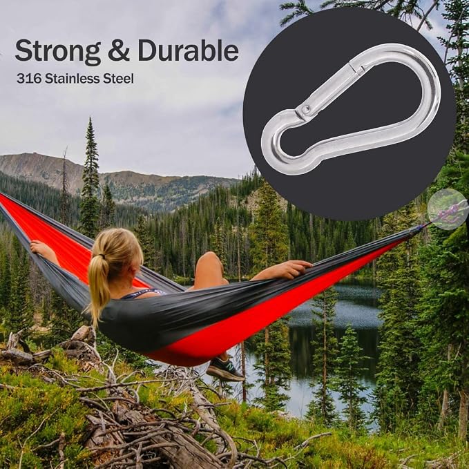 PROND Carabiner Clip, Heavy Duty Carabiner Clips, 316 Stainless Steel Carabiner - Image 6