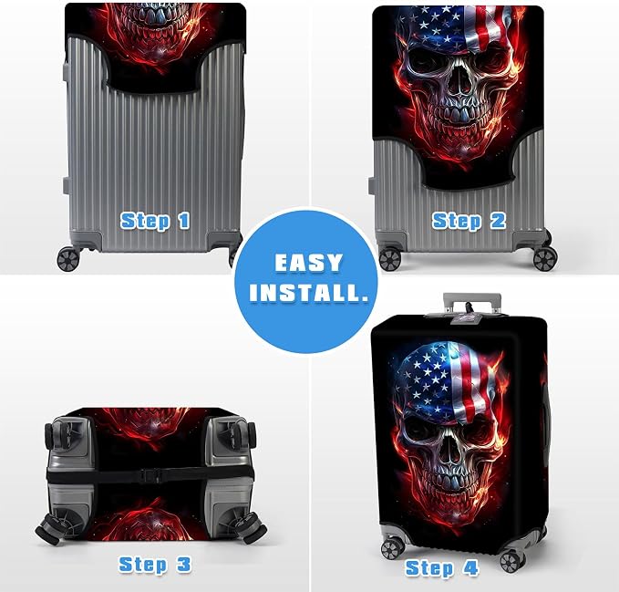 Luggage Cover Protector for 26-28 Inch Suitcases, TSA Approved Elastic Travel - Image 6