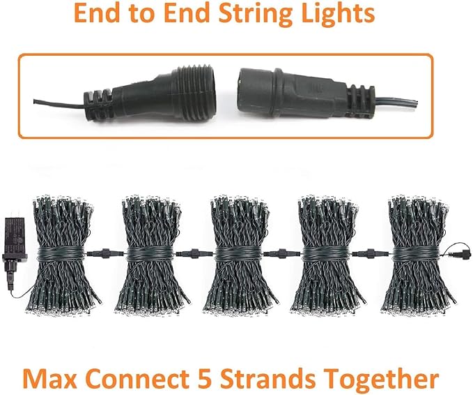 2-Pack Total 164FT 400LED Connectable Christmas Lights Outdoor, Christmas - Image 6