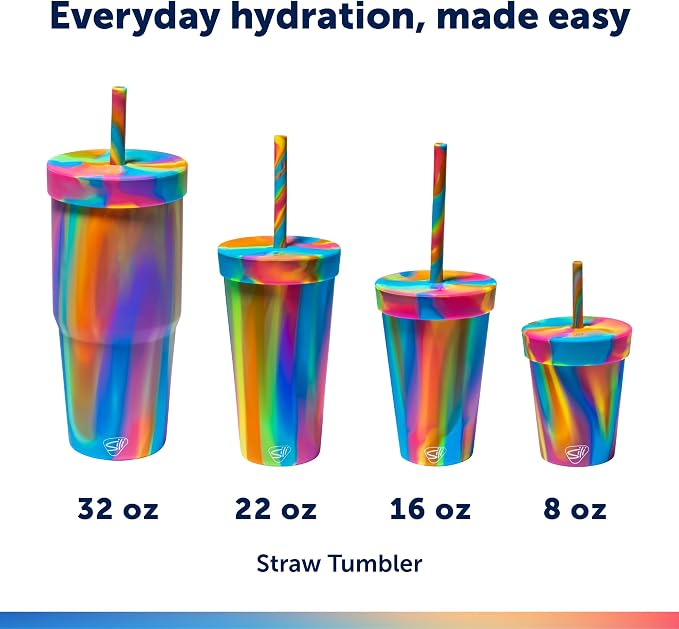 Silipint: 32oz Silicone Straw Tumbler, Unbreakable, Dishwasher Safe - Image 4