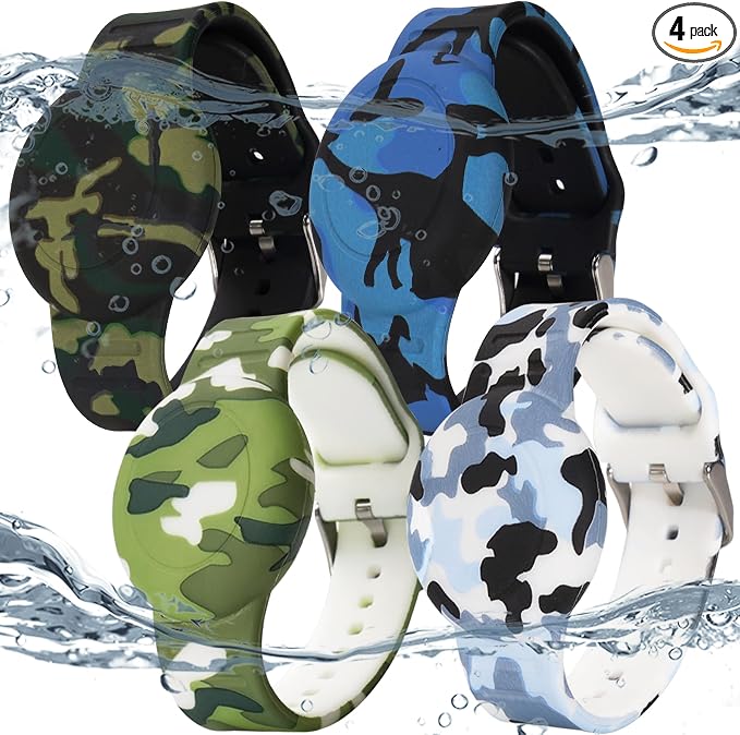 4 Pack Waterproof AirTag Bracelet by KAHADI